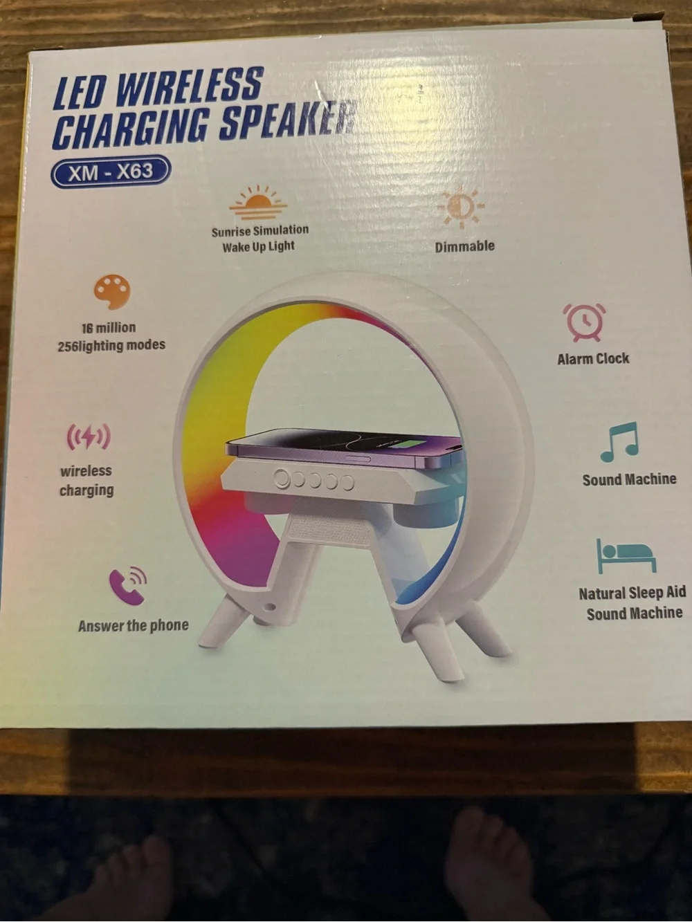 LED Wireless Charging Speaker XM-X63 - White